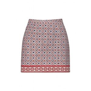 Talbots Skirt Womens Size 14 Floral Geo Print Above Knee A-Line Cotton Blend NEW